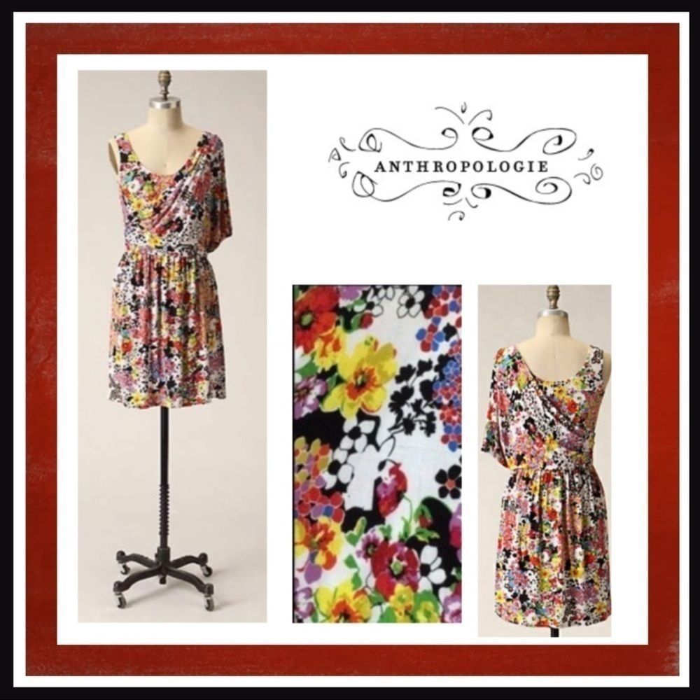 Anthropologie Grecian Gardens Chemise Jersey Dress